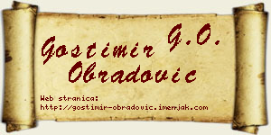 Gostimir Obradović vizit kartica